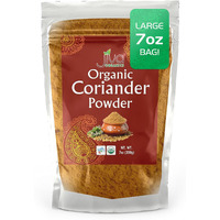 Jiva Organics Organic Ground Coriander Powder - Non-Gmo, Pure - Dhania, Coriander Seeds Ground (7 Ounce Bag)