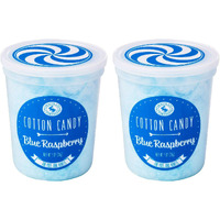 Blue Raspberry Gourmet Flavored Cotton Candy (2 Pack) - Unique Idea For Holidays, Birthdays, Gag Gifts, Party Favors