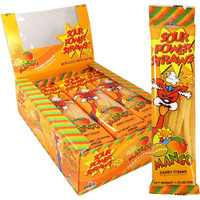 Sour Power Mango Candy Straw Packages, Mango, 1,75Oz (Pack Of 24)