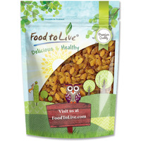 Food To Live California Jumbo Golden Raisins, 2.5 Pounds - Seedless, Sun-Dried, No Added Oil, No Added Sugar, Kosher, Vegan, Raw, Bulk