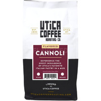 Utica Coffee Roasting Co. Cannoli | Specialty Flavored Medium Roast Ground Coffee | 16 Oz Reclosable Bag