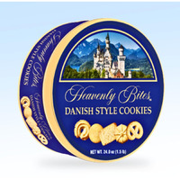 Heavenly Bites Danish Style Butter Cookies In Metal Tin 24 Oz (6 Pack)