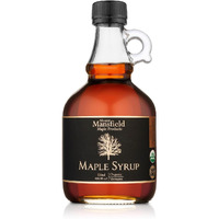 Mansfield Maple Certified Organic Pure Vermont Maple Syrup Grade A Amber Rich, 500Ml Glass Bottle