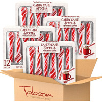 Peppermint Spoons Bulk - Pack Of 48 Stunning Candy Cane Spoons - Perfect Christmas Candy - Delicious And Colorful Peppermint Candy - Ideal For Hot Chocolate On Christmas Eve