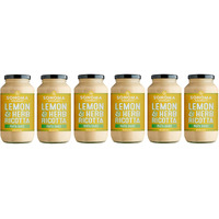 Lemon Herb Ricotta Pasta Sauce | No-Sugar Added | Fresh Ingredients | 25 Ounce Jars (Pack Of 6)