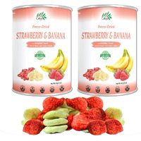 Chavi Freeze-Dried Strawberry Banana - Pack Of 2 X 2 Oz - Healthy 1 Ingredient Superfood - No Added Sugars Or Preservatives - Non-Gmo, Vegan, Gluten-Free | Long Shelf Life | 2 Cans