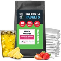 Tiesta Tea - Fruity Paradise Cold Brew Tea - Strawberry Pineapple Green Tea - Loose Leaf Tea Blend - Medium Caffeinated Iced Tea - Cold Brew Tea Packets - Brews 64 Oz Of Pitcher Per Bag (Pack Of 10)