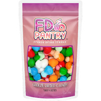 Freeze Dried Air Taffy Bites Crunchy Candy - Variety Sour Fruit Flavors, 4Oz | Cherry, Orange, Watermelon, Blue Raspberry, Strawberry | Snack Treat, Gift