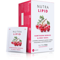 Nutralipid - Lipid Management Tea | Cholesterol Tea - Supports Cholesterol Levels And Heart Health - Includes Red Yeast Rice & Fenugreek - 40 Enveloped Tea Bags - By Nutra Tea - Herbal Tea - (2 Pack)