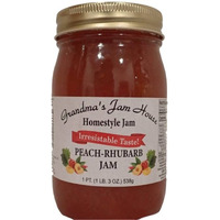 Grandma's Jam House All Natural Usa Made Homestyle Peach Rhubarb Jam, 19 Oz