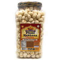 Rani Jumbo Phool Makhana (Fox Nut/Popped Lotus Seed) Plain Raw Uncooked 9.4Oz (270G) Pet Jar ~ All Natural | Vegan | No Colors | Gluten Friendly | Non-Gmo | Indian Origin