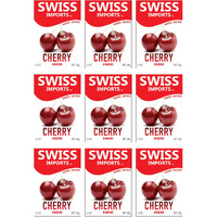 Swiss Imports Sugar Free Bonbons Hard Candy Drops, Cherry, 1.4 Oz/ 40G Box, 9 Pack