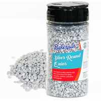 Bakerpan Quins Sprinkles For Cake Decorating - Silver Sprinkles Edible 4 Ounces - Edible Confetti Sprinkles For Cupcakes, Ice Cream, Cookies, Cakes (Made In Usa)