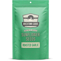 Bricktown Goods Roasted Garlic Flavored Sunflower Seeds - Boldly Seasoned And Roasted In-Shell Sunflower Seeds - 8 Oz Total