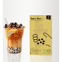 Boba Moo Mini Premium Boba Tea Kit With Classic Milk Tea Flavor - Only 10,000 Kits Yearly, Small Batch Bubble Tea Kit With Exceptional Taste & Chewiness, Vegan, Lactose-Free, 3 Servings