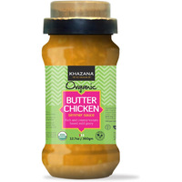 Khazana Organic Butter Chicken Simmer Sauce - 12.7Oz Jar | Non-Gmo, Vegan, Gluten-Free, Kosher | Authentic Indian Meals Made Easy At Home!