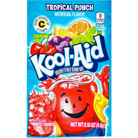 Kool-Aid Tropical Punch Flavored Unsweetened Caffeine Free Powdered Drink Mix (96 Packets)