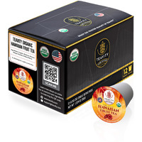 Organic Hibiscus Sabdariffa Tea Pods With Peach, Mango, & Passionfruit - Naturally Decaf Tea - Hawaiian Fruit Tea By Teavity (12 Tea Pods)