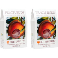 Butterfields Candy - Gourmet, Old-Fashioned Peach Buds Hard Candy, 7 Oz (2-Pack) | Gluten Free | Made With 100% Real, Pure Cane Sugar | Handcrafted In The Usa