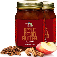 Green Jay Gourmet Apple Pecan Butter - All-Natural, Gluten-Free Fruit Spread - Pecan Apple Butter With Cinnamon - Gourmet Fruit Butter - No Corn Syrup, Preservatives Or Trans-Fats - 2 X 19 Ounces