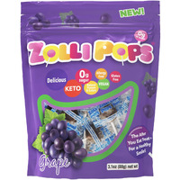 Zollipops Clean Teeth Lollipops | Anti-Cavity, Sugar Free Candy With Xylitol For A Healthy Smile - Great For Kids, Diabetics And Keto Diet, Grape, 15 Count