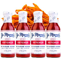 Yo Mama's Foods Keto Spicy Ketchup - Pack Of (4) - No Sugar Added, Low Carb, Vegan, Gluten Free, Paleo Friendly, And Made With Whole Non-Gmo Tomatoes!