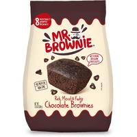 Mr. Brownie Chocolate Brownies | 8 Individually Wrapped Brownie Bites | Snack Packs For Kids & Adults | Real Belgian Chocolate
