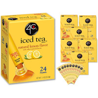 4C Powder Drink Mix Packets, Lemon Tea, 24 Count, Singles Stix On The Go, Refreshing Sugar Free Water Flavorings (Lemon Tea, 24 Count (Pack Of 6))