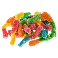 Kervan Candy Bebeto Sour Neon Worm Gummies - Fruity, Soft & Sour Gummy Candy Bulk For Kids, Gift Snacks And Parties - Sour Candy Worms Party Size Bag (5 Lbs)