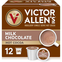 Victor Allen's Coffee Milk Chocolate Cocoa, 12 Count, Single Serve Cups For Keurig K-Cup Brewers