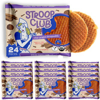 Stroop Club Chai Infused Organic Stroopwafel Caramel Treats | Vegan, Plant-Based And Dutch-Approved Indulgence - 24 Vegan Waffle Cookies (12 Pack Of 2)
