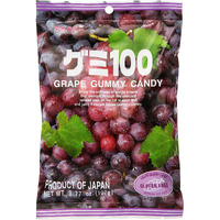 Japanese Fruit Gummy Candy From Kasugai - Grape - 107G