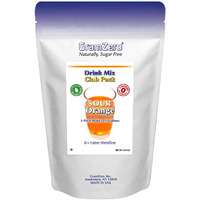 Gramzero Sour Orange Zero Calorie Sugar Free Drink Mix, Great For Nutrition Club Loaded Tea, Stevia Sweetened