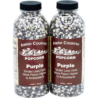 Amish Country Popcorn | 2-14 Oz Bottles | Purple Popcorn Kernels | Old Fashioned, Non-Gmo And Gluten Free (2-14 Oz Bottles)