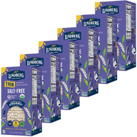 Lundberg Thin Brown Rice Cakes, Salt-Free, 6-Pack - Regenerativeorganic Certified, Healthy Snacks, Vegan, 6 Oz Ea