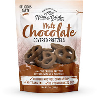 Nature's Garden Milk Chocolate Covered Pretzels - No Trans Fat, Indulgent Snack, Milk Chocolate Pretzels - 7 Oz Bag (Pack Of 1)