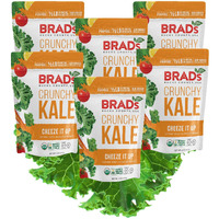 Brad's Plant Based Organic Crunchy Kale, Cheeze It Up, 6 Bags, 12 Servings Total