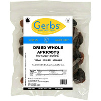 Gerbs Dried Apricots 2 Lbs. | Freshly Dehydrated Packed In Resealable Bulk Bag | Top Food Allergy Free | Sulfur Dioxide Free |Great With Yogurt, Cottage Cheese, Oatmeal | Gluten Peanut & Tree Nut Free