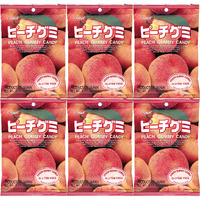 Kasugai Peach Gummy Candy 3.77Oz (6 Pack)
