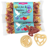 Pastabilities Fun Shaped Pasta For Kids - Peace Love & Happiness Pasta - Heart Peace And Dove Fun Theme, Non-Gmo Natural Wheat Pasta, All-Natural, Kosher Certified, Made In The Usa, (2 Pack, 14 Oz)
