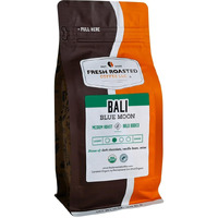 Fresh Roasted Coffee, Organic Bali Blue Moon, 12 Oz, Medium Roast, Kosher, Whole Bean