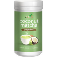 Cacafe Coconut Matcha - Creamy & Sweet Japanese Health Drink - Green Tea Latte Drinking Mix For Hot, Cold, Or Iced Beverages 19.05Oz