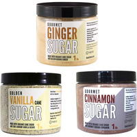 Bakto Flavors Organic Sugar Set, 1-Pound Jars, Set Of 3