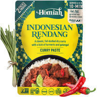 Homiah Rendang Curry Paste - 7 Oz - Gluten Free, Non-Gmo Malaysian Curry Paste - Vegan Rendang Curry Paste, Thai Essentials For Kitchen - Premium Rendang Thai Curry Paste For Asian Dishes (1 Pack)