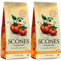 Sticky Fingers Bakeries, English Scone Mix, Pumpkin Spice, Just Add Water, Mix, And Bake. Makes 12 Scones (Pack Of 2)