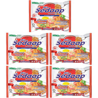 Mi Sedaap - Authentic Indonesian Instant Noodles, Halal Certified, Perfect For Quick And Flavorful Meals | 3 Oz (Pack Of 5, Mie Goreng (Fried Noodle Flavor))