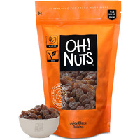 Black Raisins | 1 Lb - Dried Fruit | No Sugar Added | Dehydrated Fruit Bites | Packed In New York Zip-Seal Bag For Exceptional Freshness By Oh Nuts