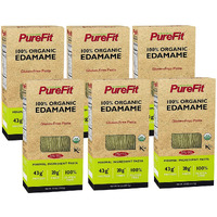Purefit - Organic Edamame Spaghetti Pasta (60 Oz/30 Servings) - Low Carb Keto Pasta, High Protein, Gluten-Free, Vegan, Non-Gmo, Kosher, Plant-Based Bean Noodles - 6 Pack