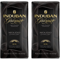 Induban Gourmet, 16 Oz Bag, Ground Coffee, Medium Roast - Premium 100% Arabica Coffee From The Dominican Republic (Pack Of 2)