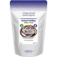 Gramzero Chocolate Sugar Free Pudding Mix 6-Pack, Great For Nutrition Club Meal Replacement Shakes, Low Calorie Dessert, Stevia Sweetened